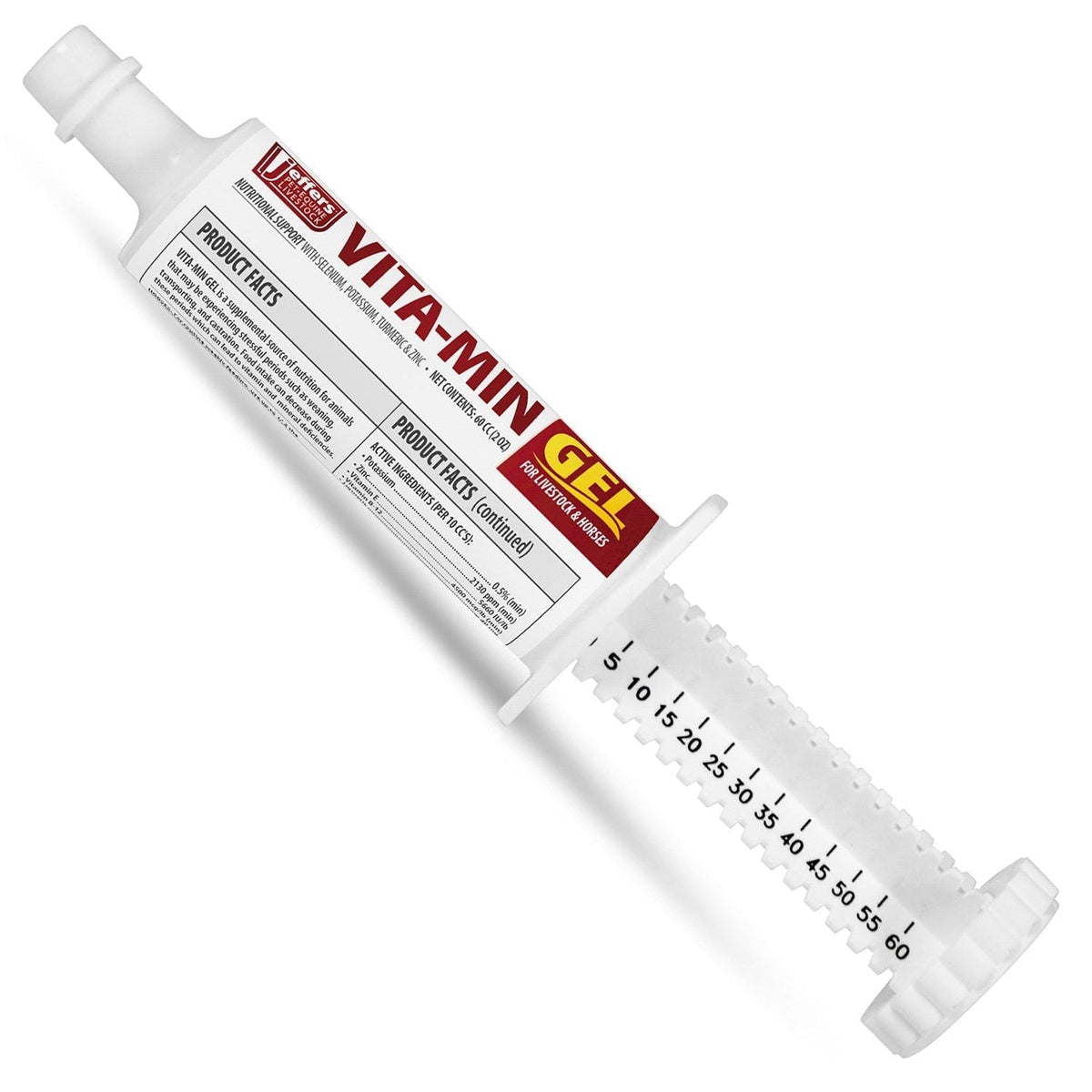 Jeffers Vita-Min Gel with Vit E & B12 for Cattle, Horses, Sheep, Goats & Swine