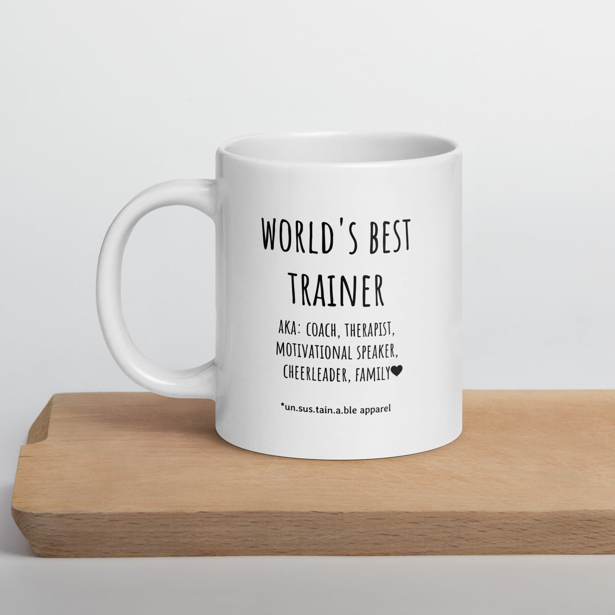 Jumbo White Glossy Mug - 20 oz. - World's Best Trainer